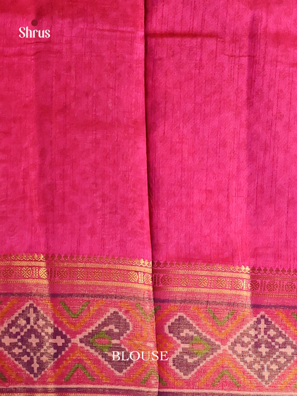 Pink - Semi Patola Saree