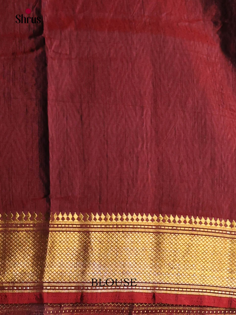 Red & Maroon - Semi Patola Saree