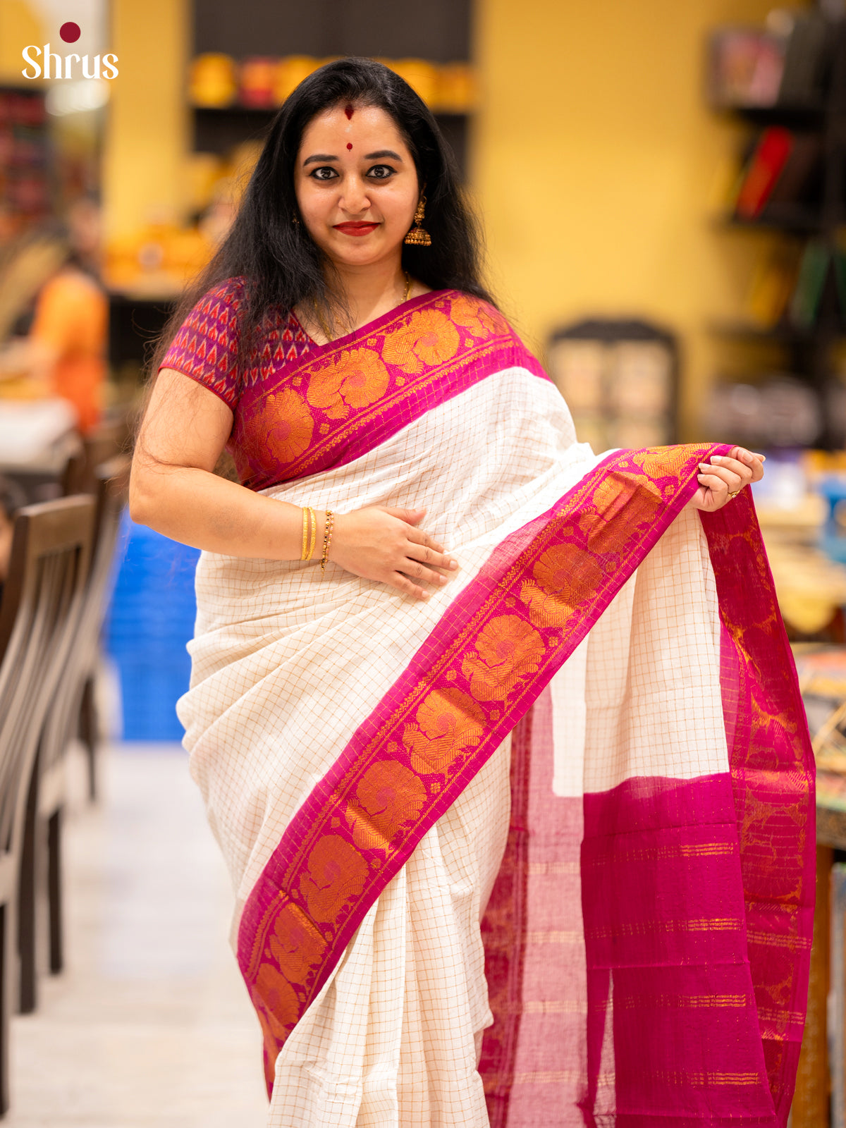 DJS18083 - Sungudi Cotton Saree - Shop on Shrus.com