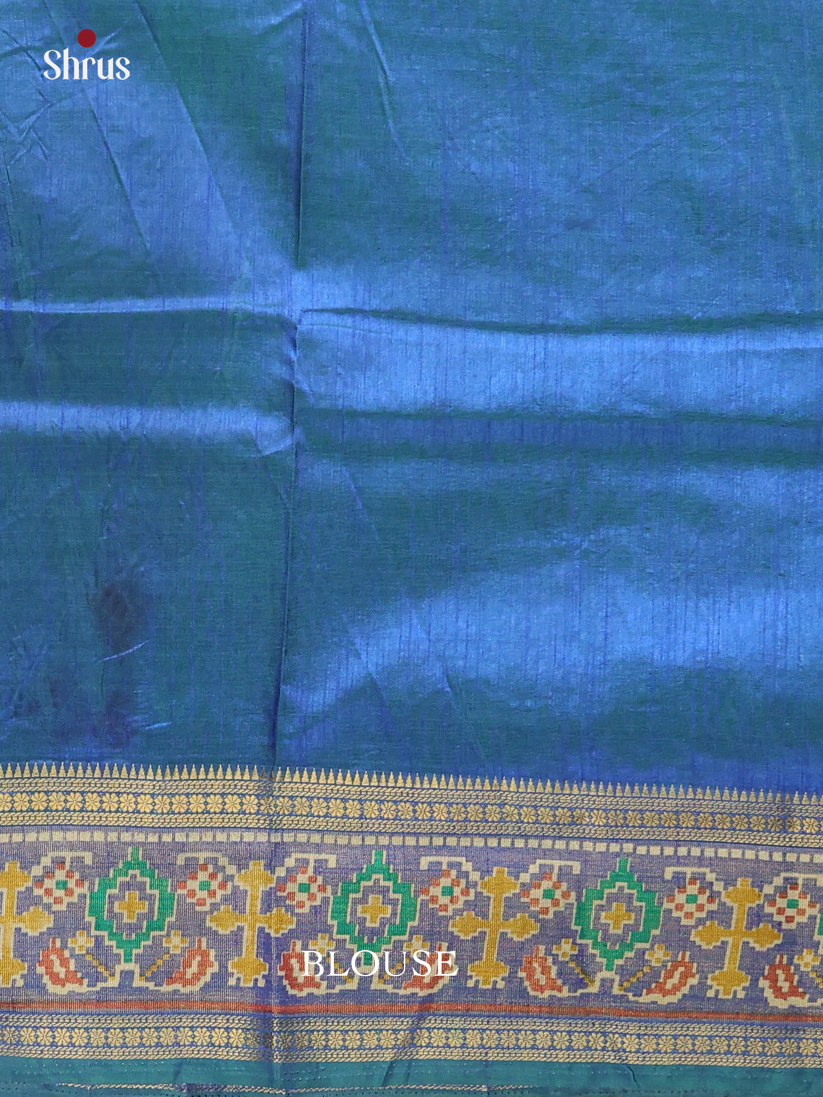 Green & Blue - Semi Patola Saree
