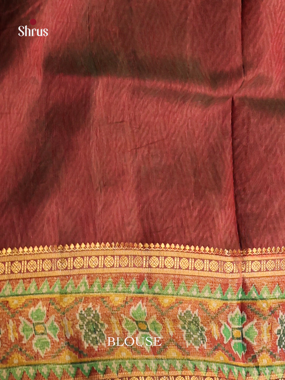 Green & Brown - Semi Patola Saree