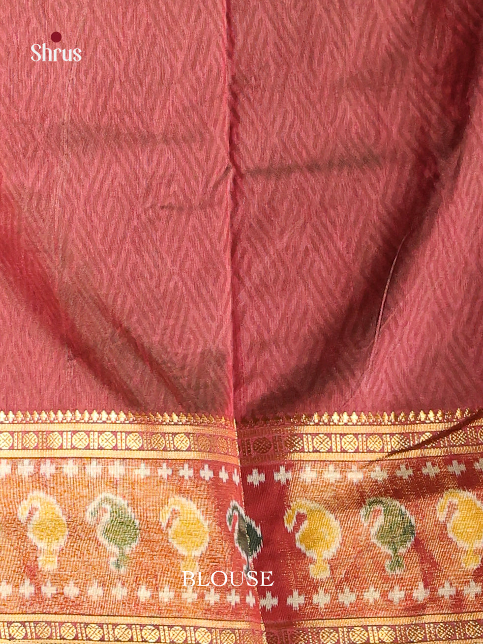 Green & Maroon - Semi Patola Saree