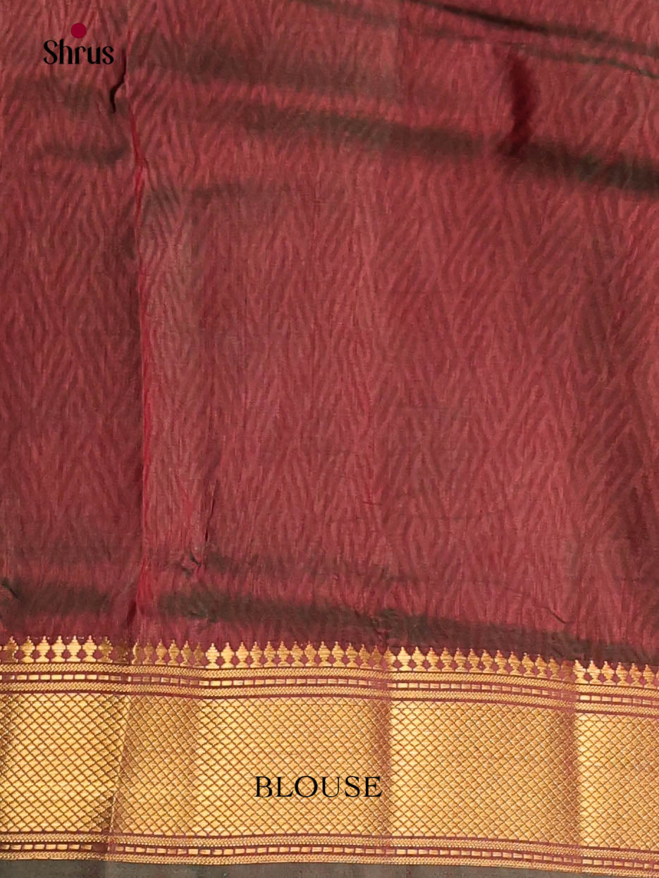 Green & Brown - Semi Patola Saree