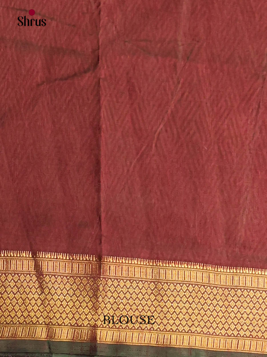 Green & Brown - Semi Patola Saree
