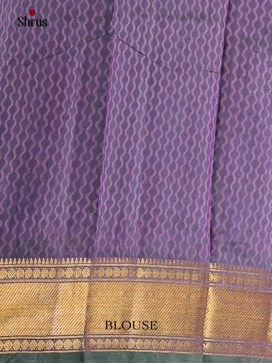 Green & purple - Semi Patola Saree