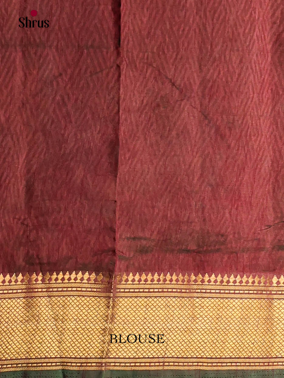 Green & Brown - Semi Patola Saree