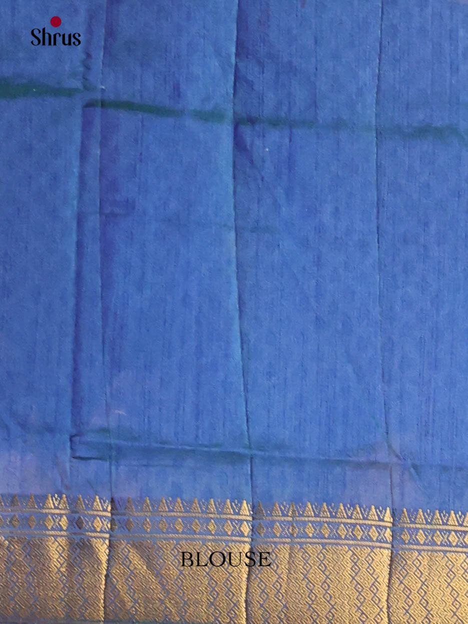 Green & Blue- Semi Patola Saree
