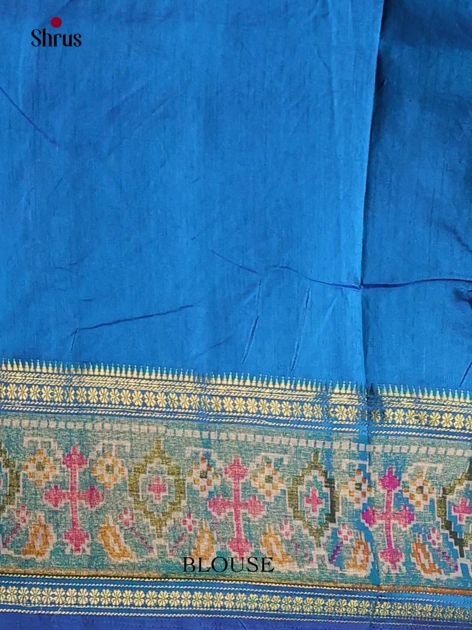 Blue- Semi Patola Saree