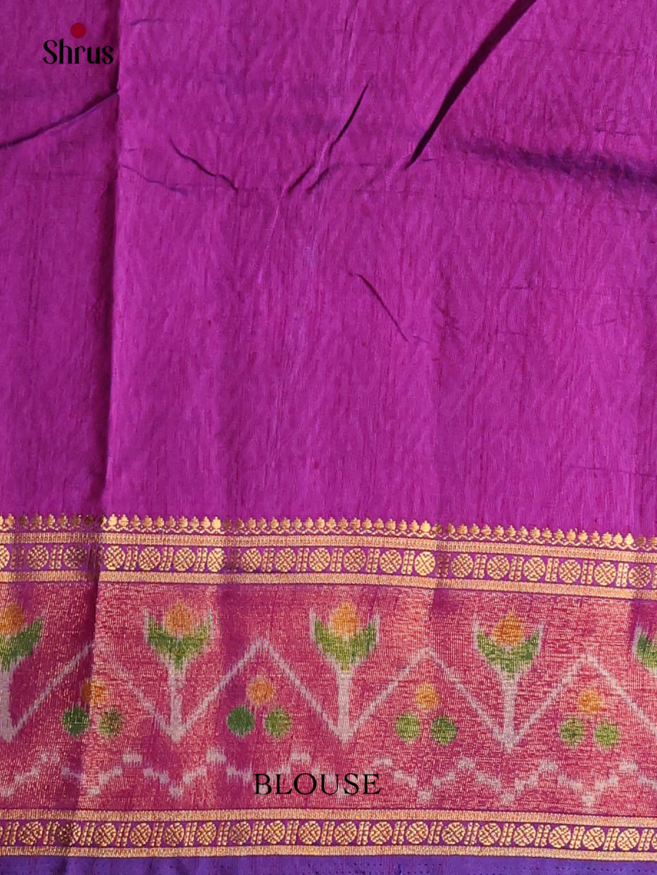 Blue & Purple- Semi Patola Saree