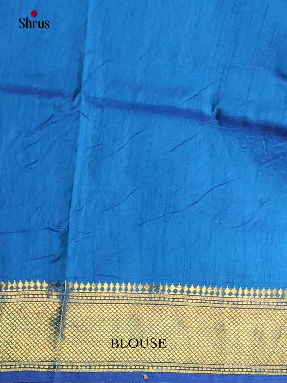 Dark Blue & Blue - Semi Patola Saree