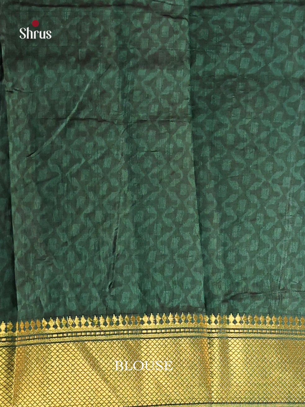 Grey & Green - Semi Patola Saree