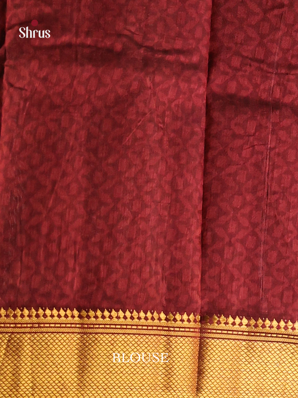 Brown & Maroon - Semi Patola Saree