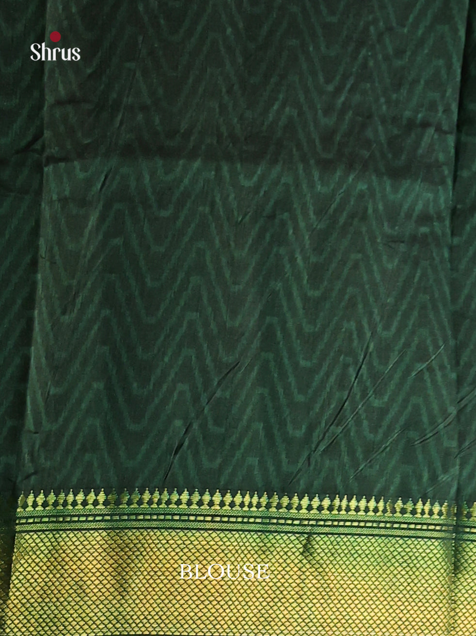 Light brown & Green - Semi Patola Saree