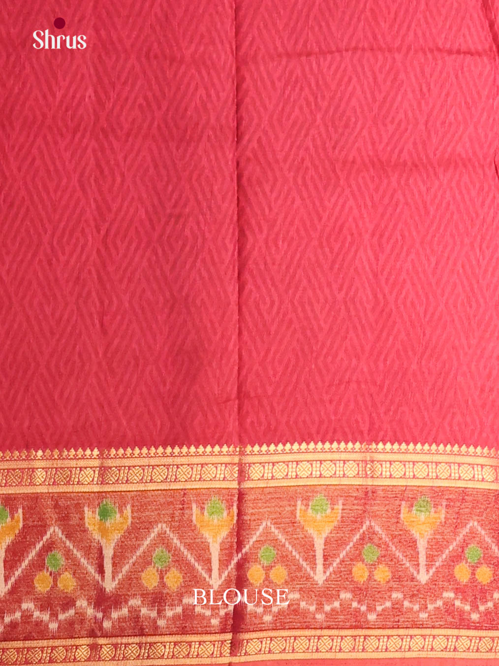 Beige & Maroon - Semi Patola Saree