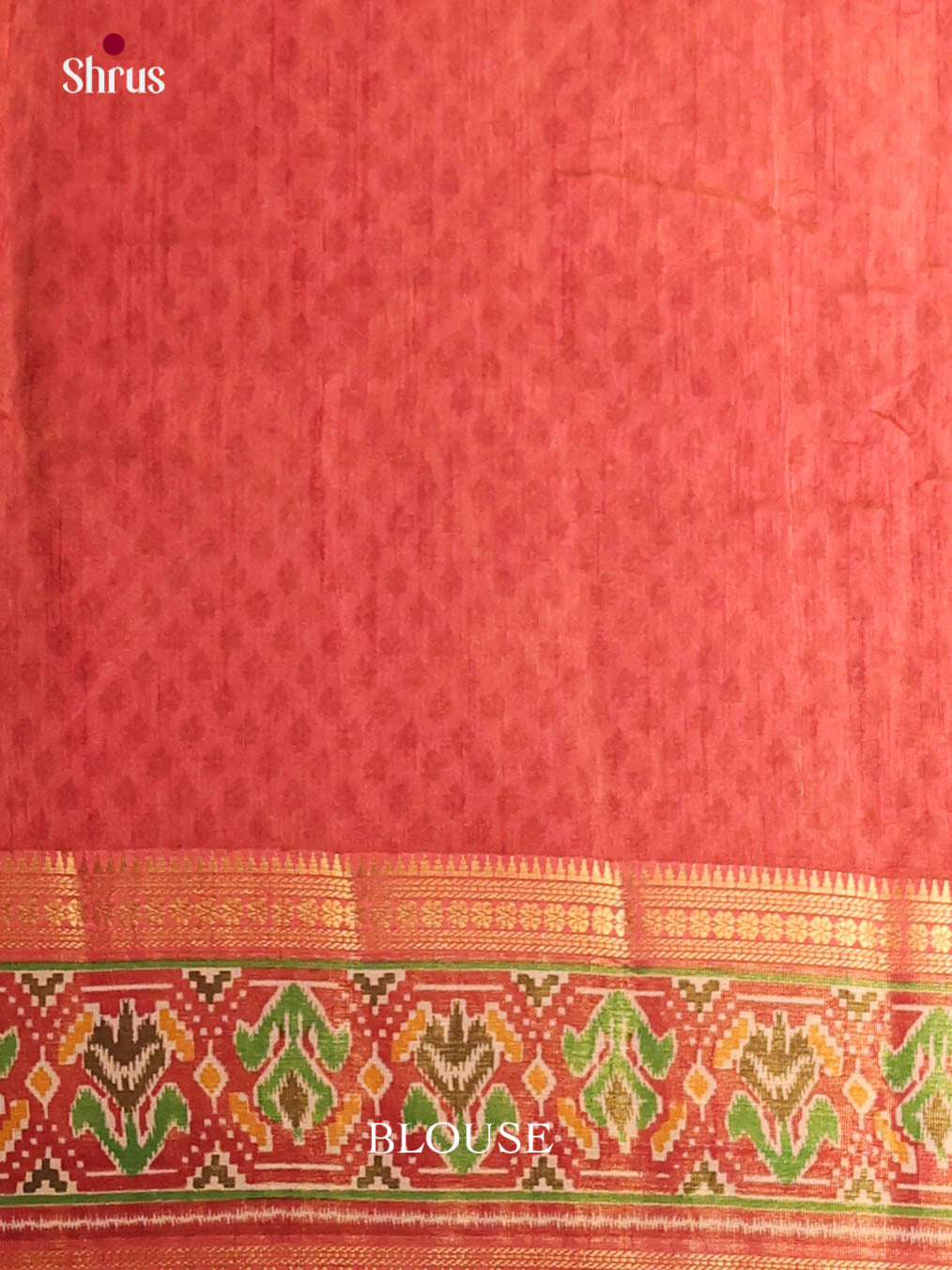 Dark Mustard & Brick- Semi Patola Saree