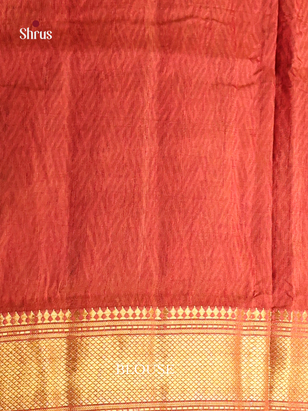 Mustard & Brick - Semi Patola Saree