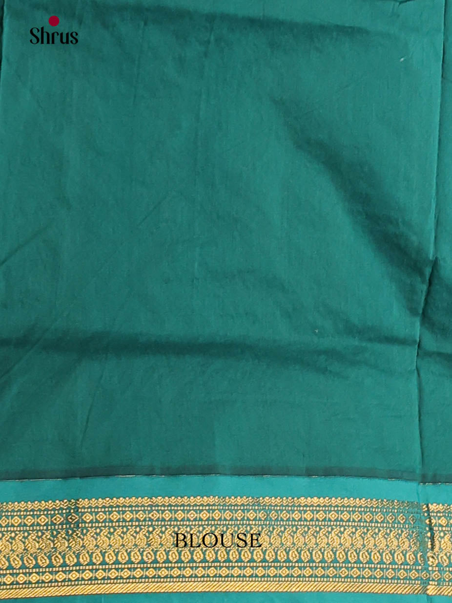 Light Brown & Green - Kalyani Cotton Saree - Shop on Shrus.com