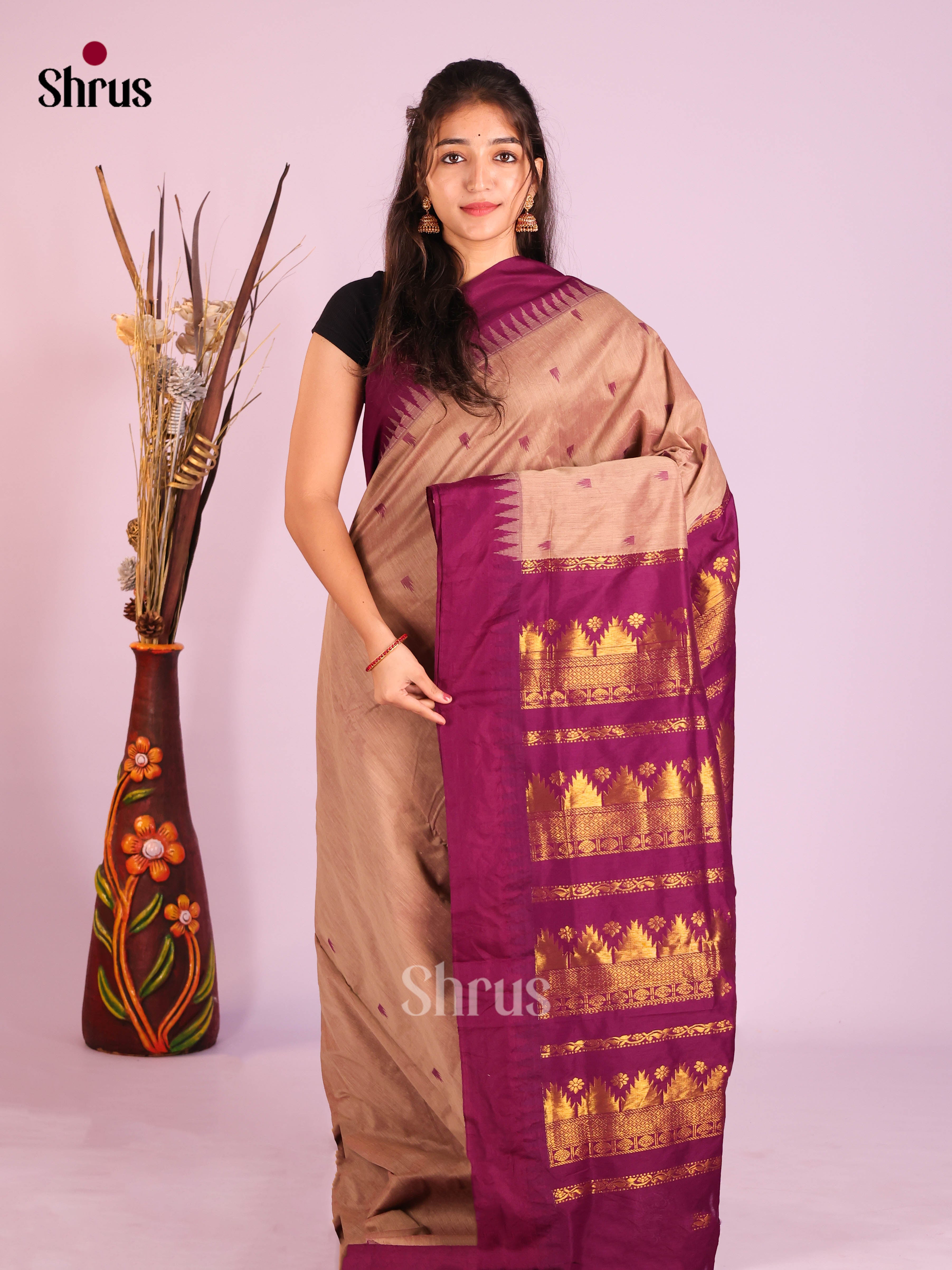 DIS18268 - Kalyani Cotton Saree - Shop on Shrus.com