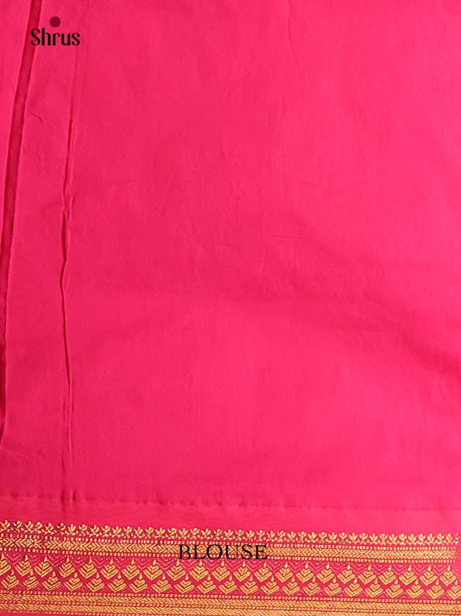 Double Shaded Green & Pink - Kalyani Cotton Saree