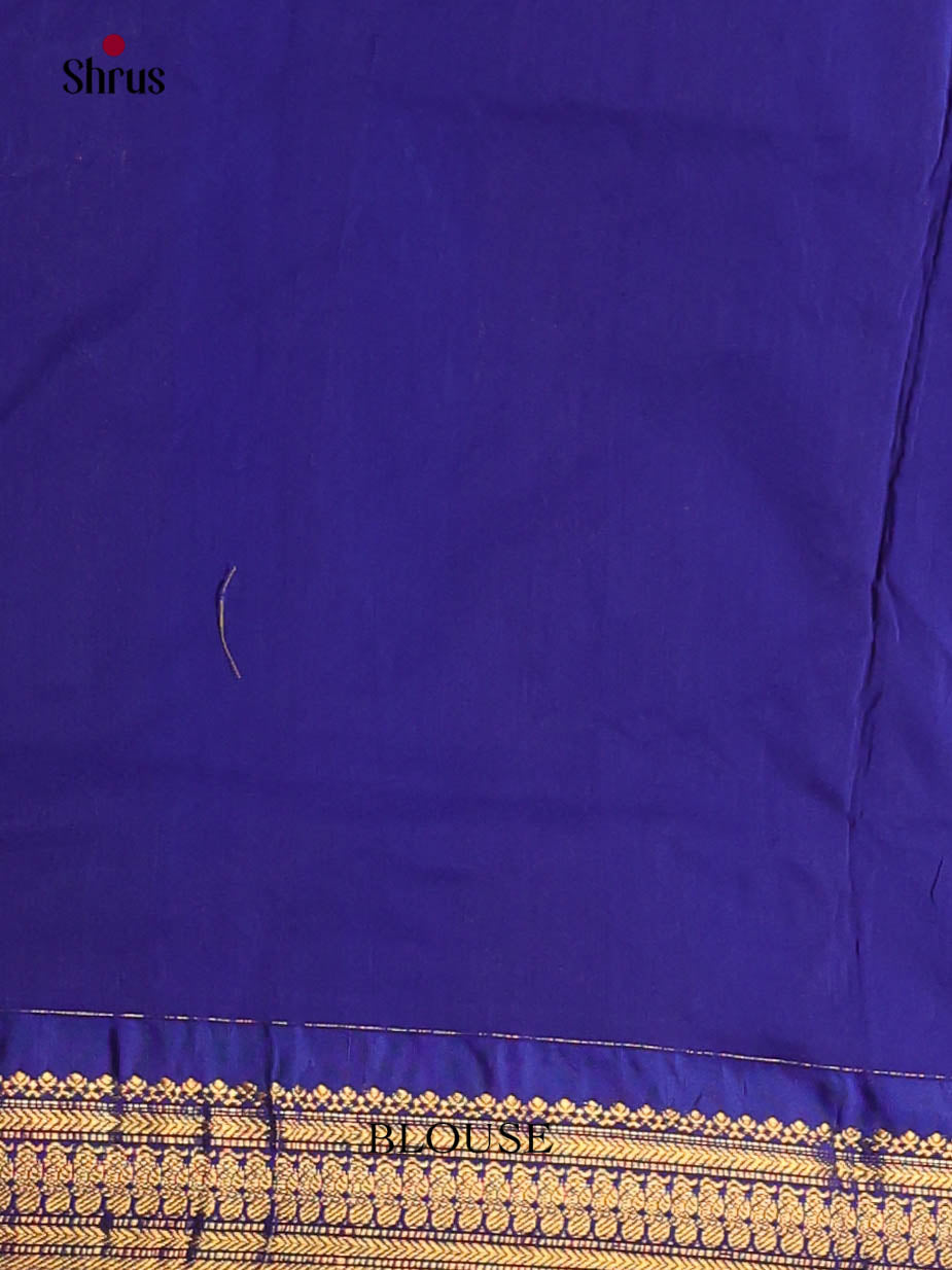Beige & Blue- Kalyani Cotton Saree