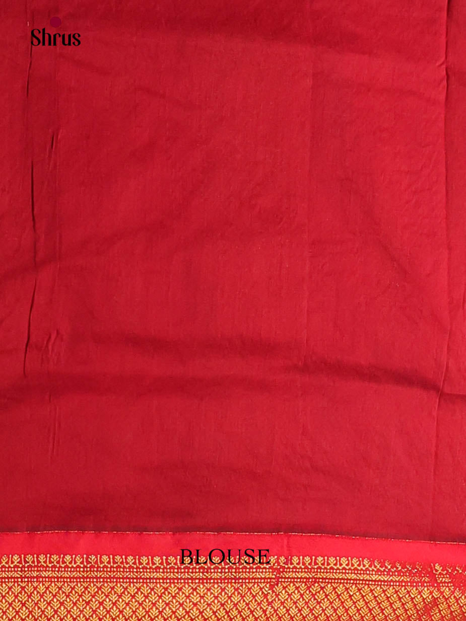 Blue & Red - Kalyani Cotton Saree