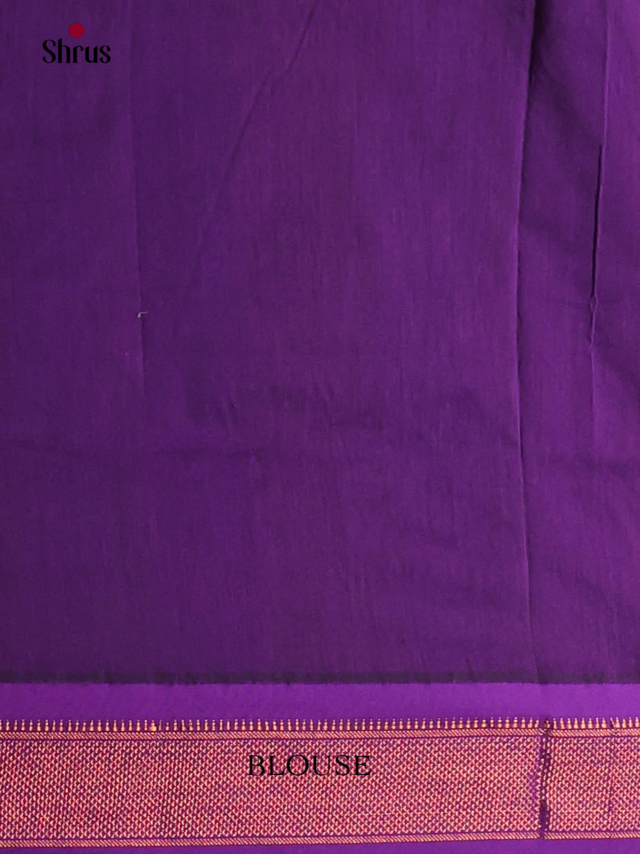 Grey & Purple - Kalyani Cotton Saree