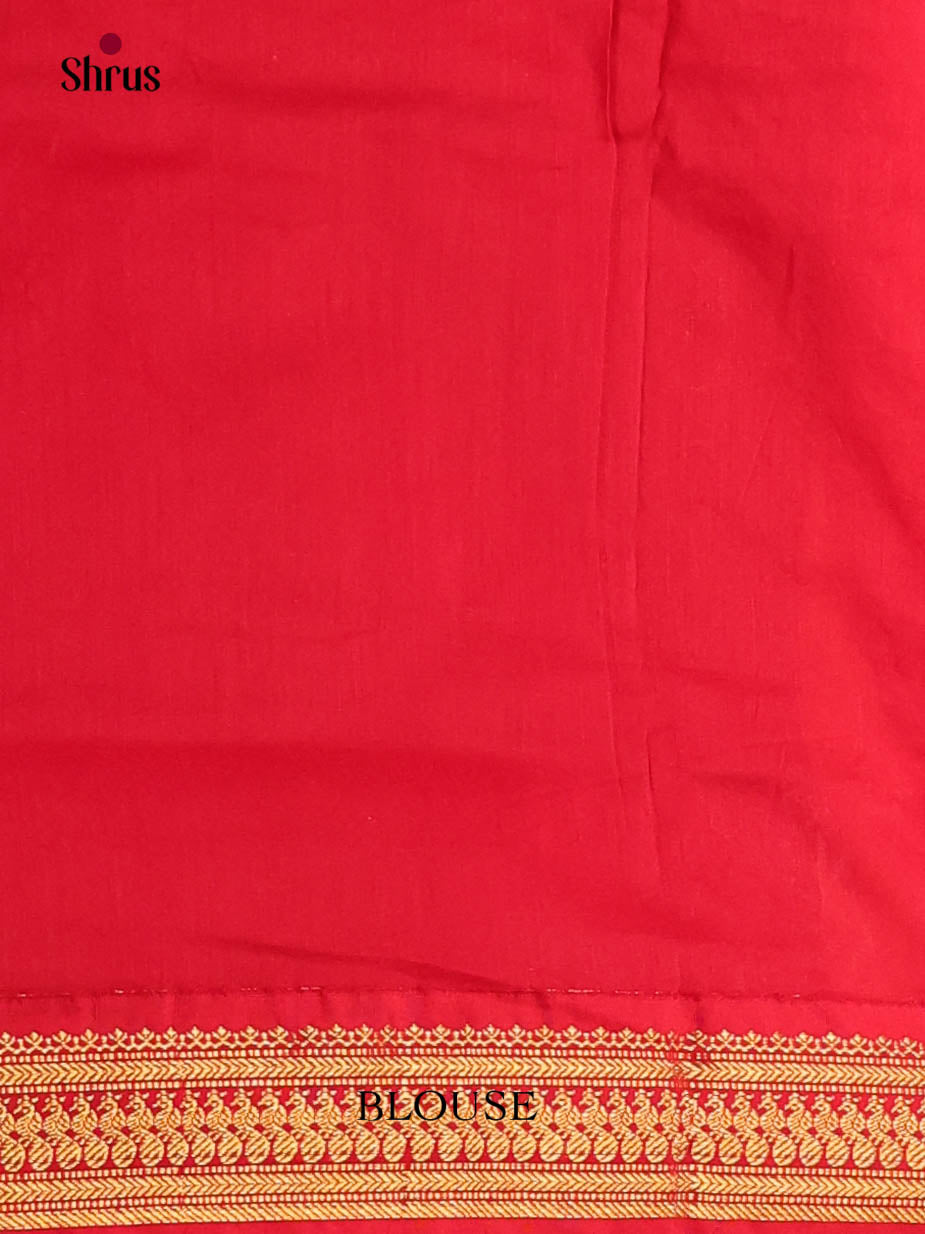 Mango Yellow & Red - Kalyani Cotton Saree