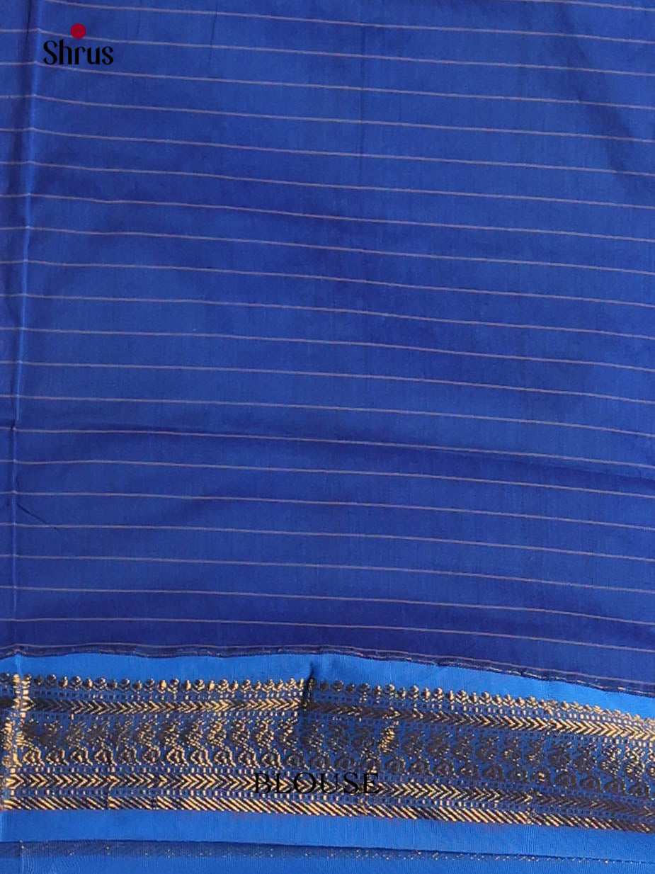 Maroon & Blue- Kalyani Cotton Saree