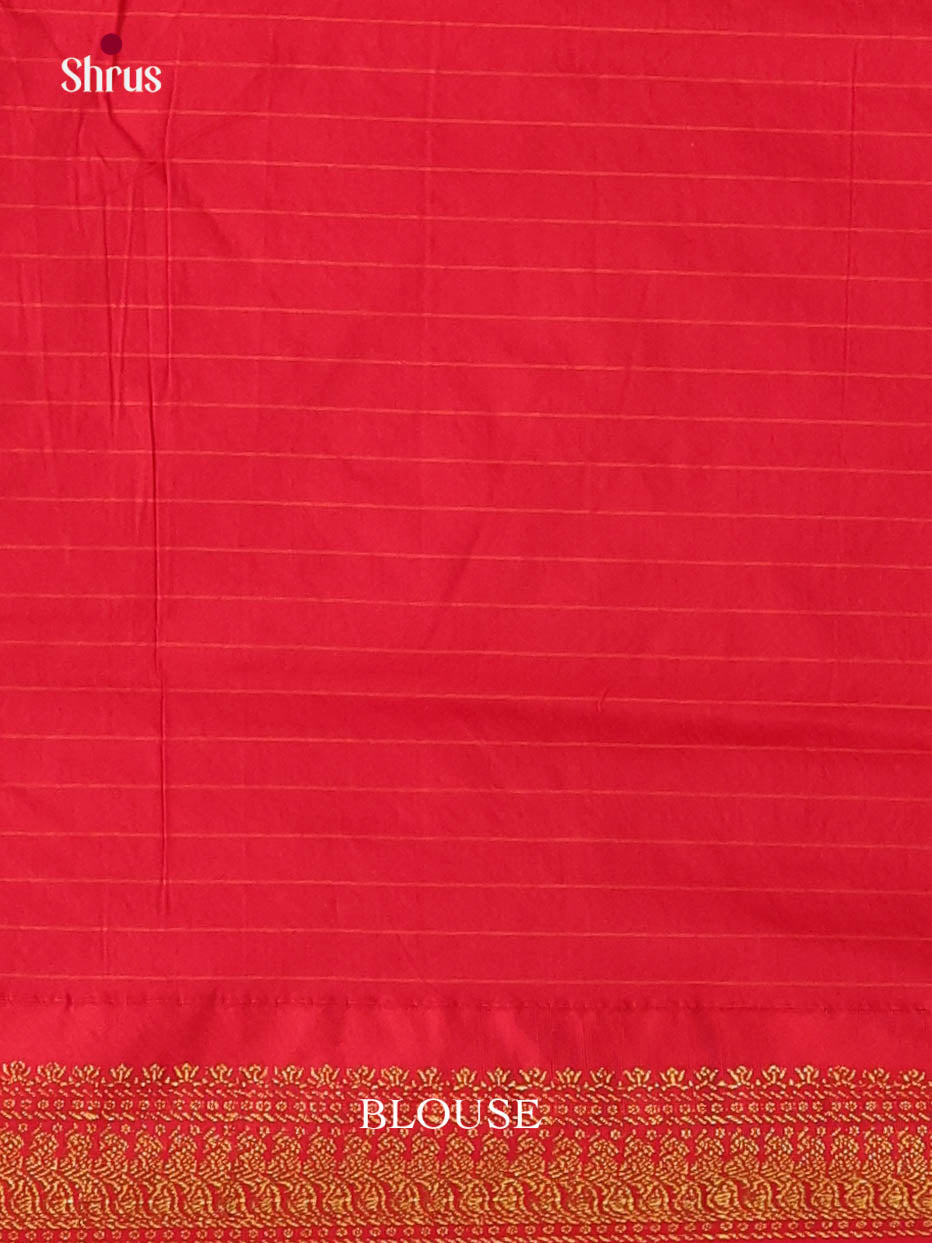 Sandal & Red - Kalyani Cotton Saree