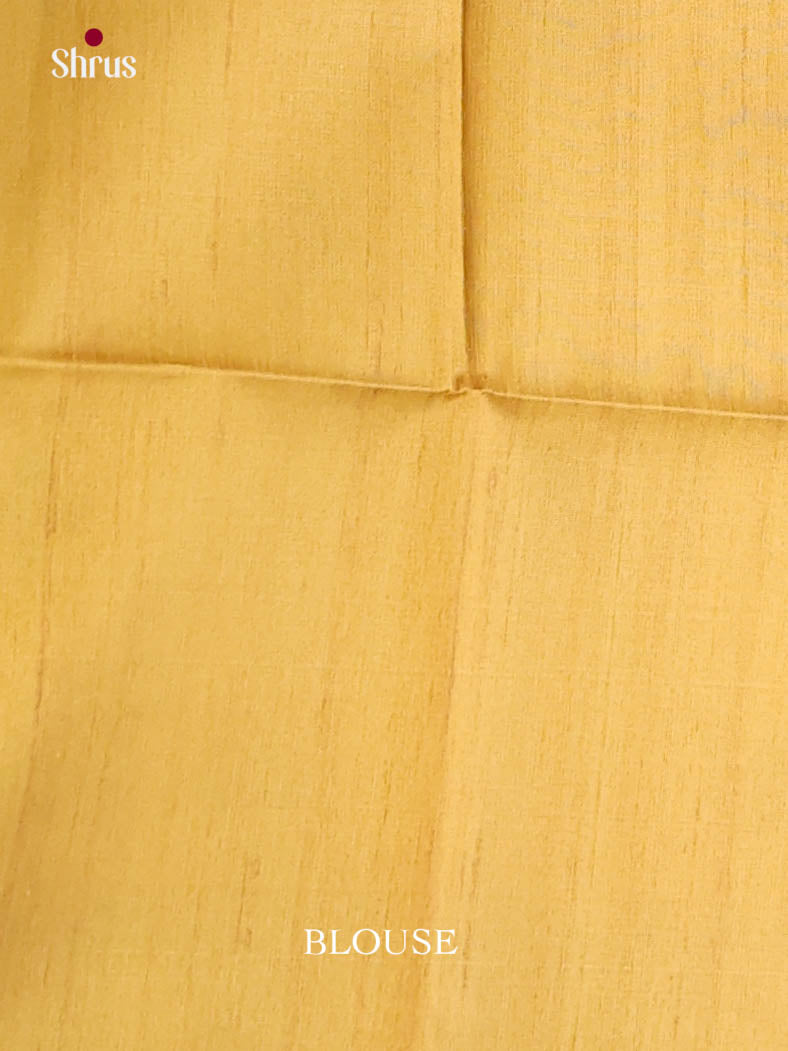 Yellow & Cream - Printed Madhubani Saree