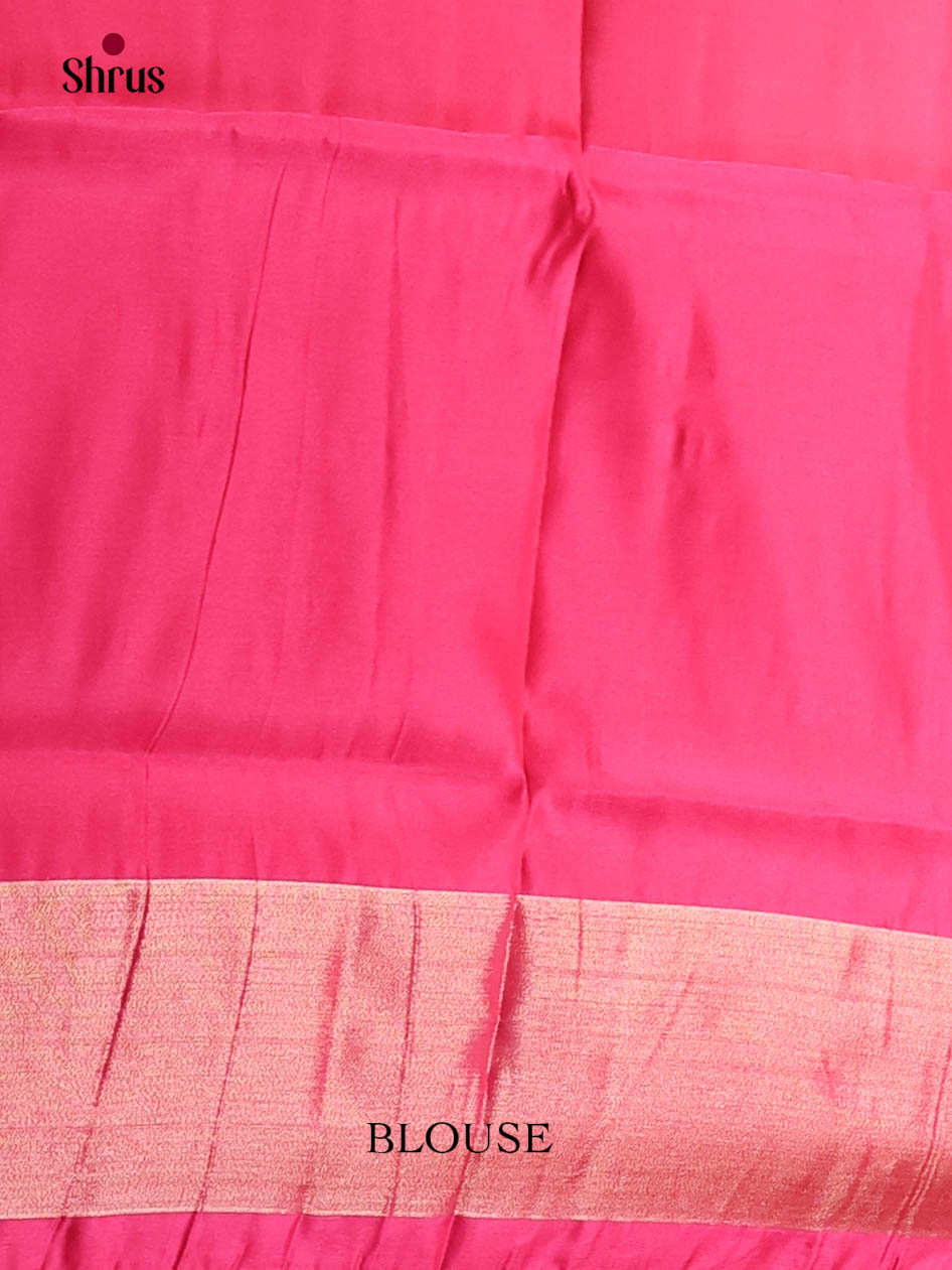Mustard & Pink - Semi uppada Saree