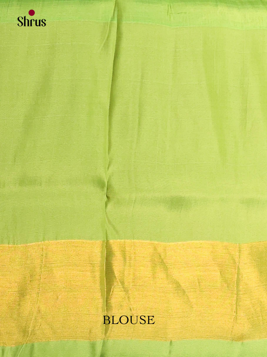 Pink & Light Green - Semi uppada Saree