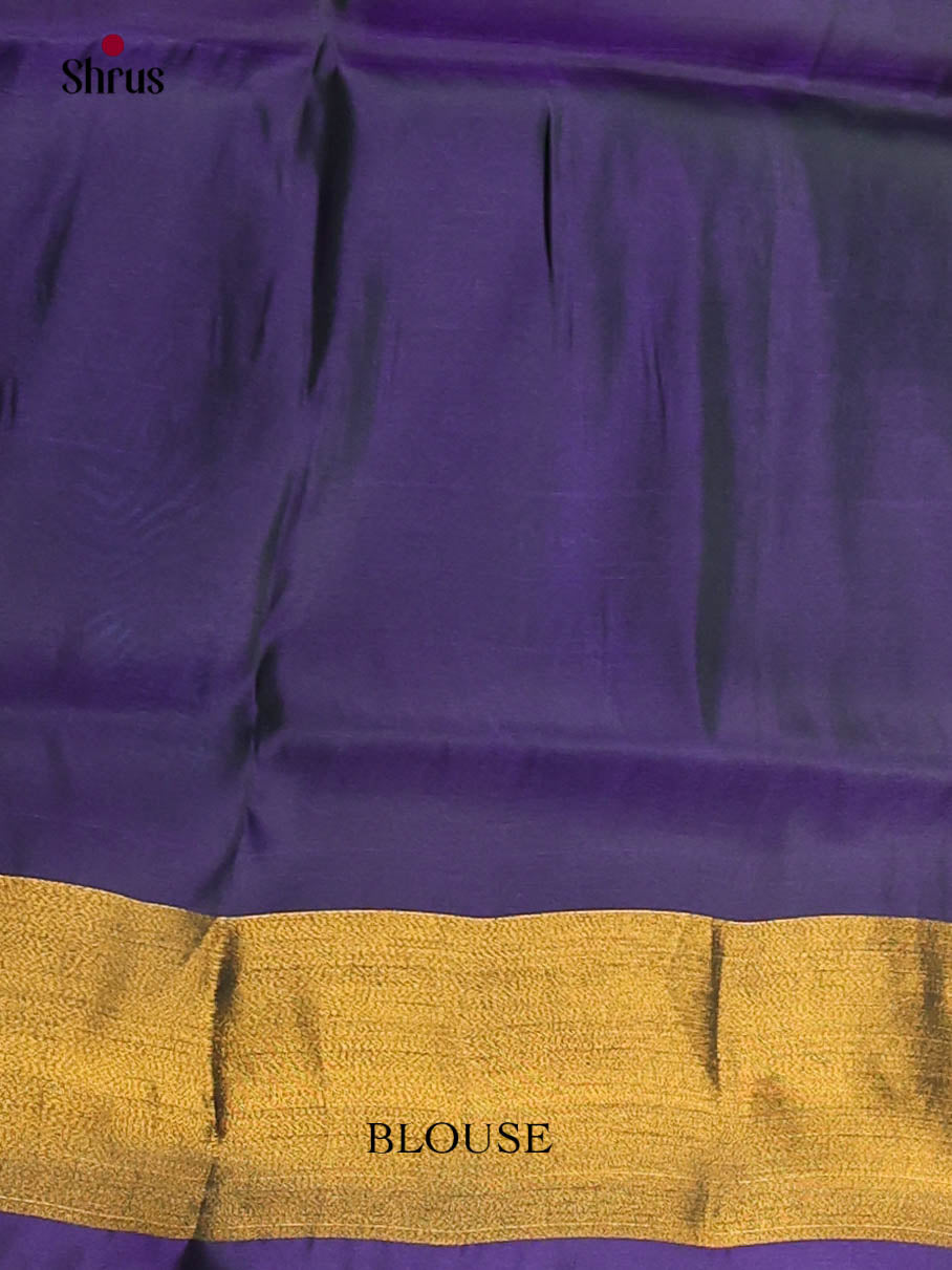 Maroon & Blue- Semi uppada Saree