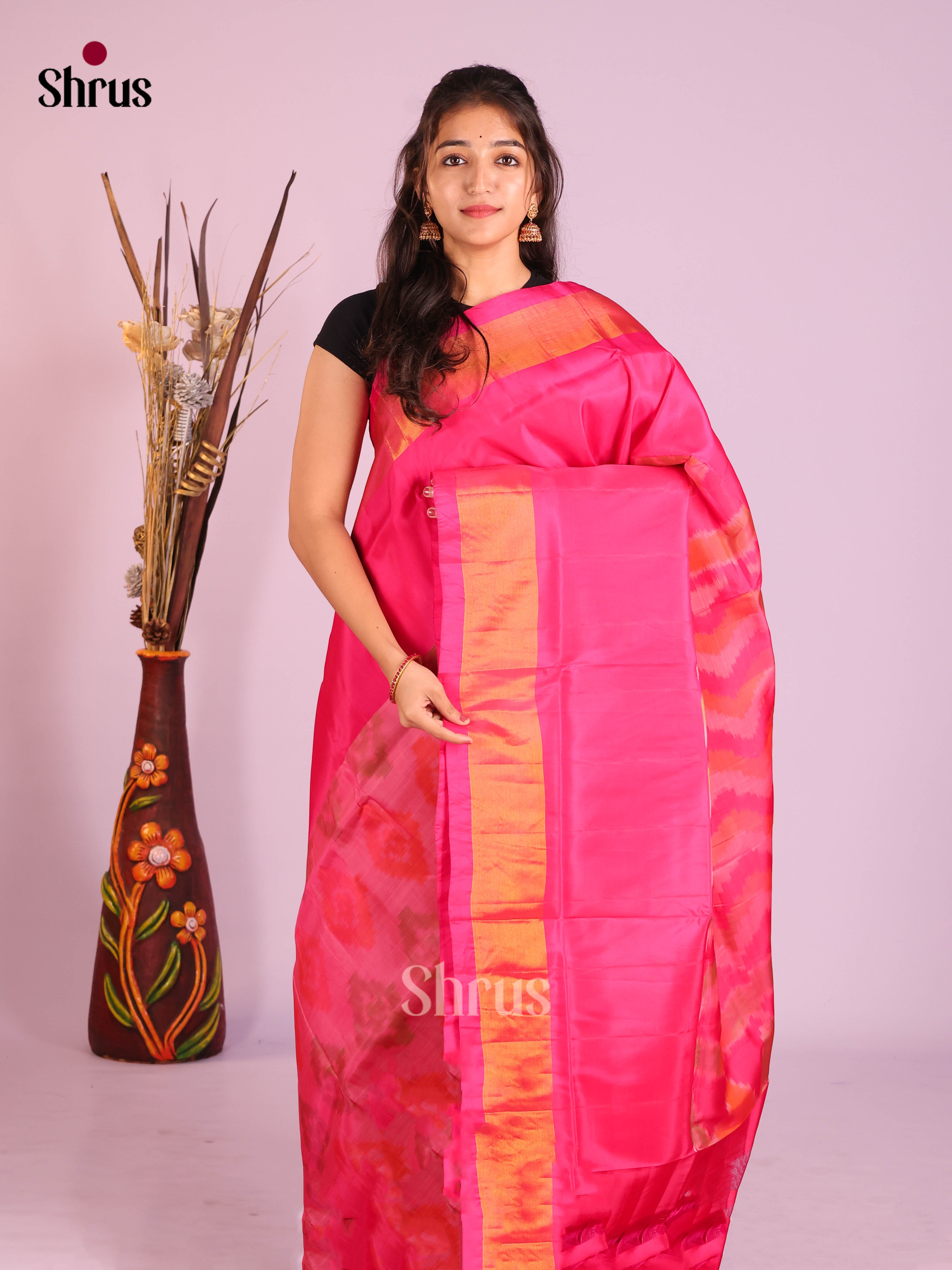 Pink- Semi uppada Saree