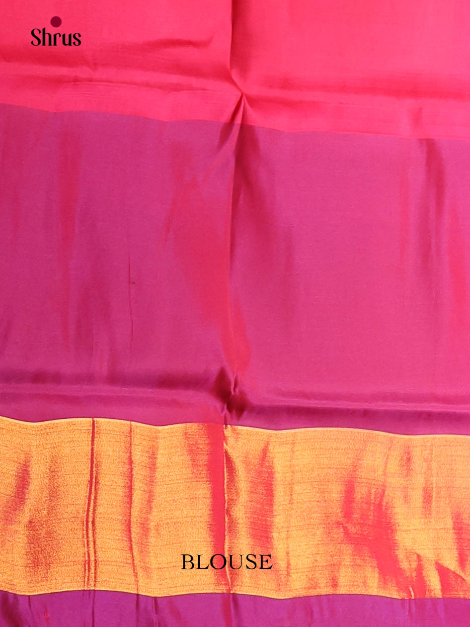 Yellow & Purple - Semi uppada Saree - Shop on Shrus.com