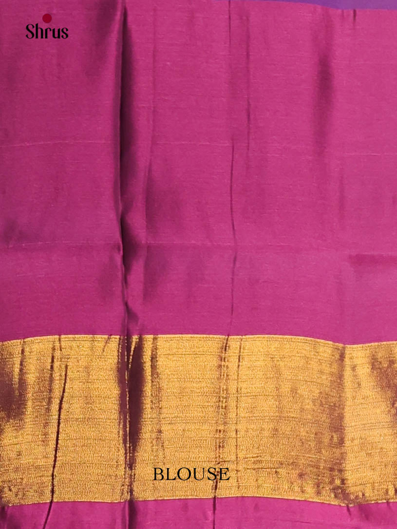 Brown & Purple - Semi uppada Saree