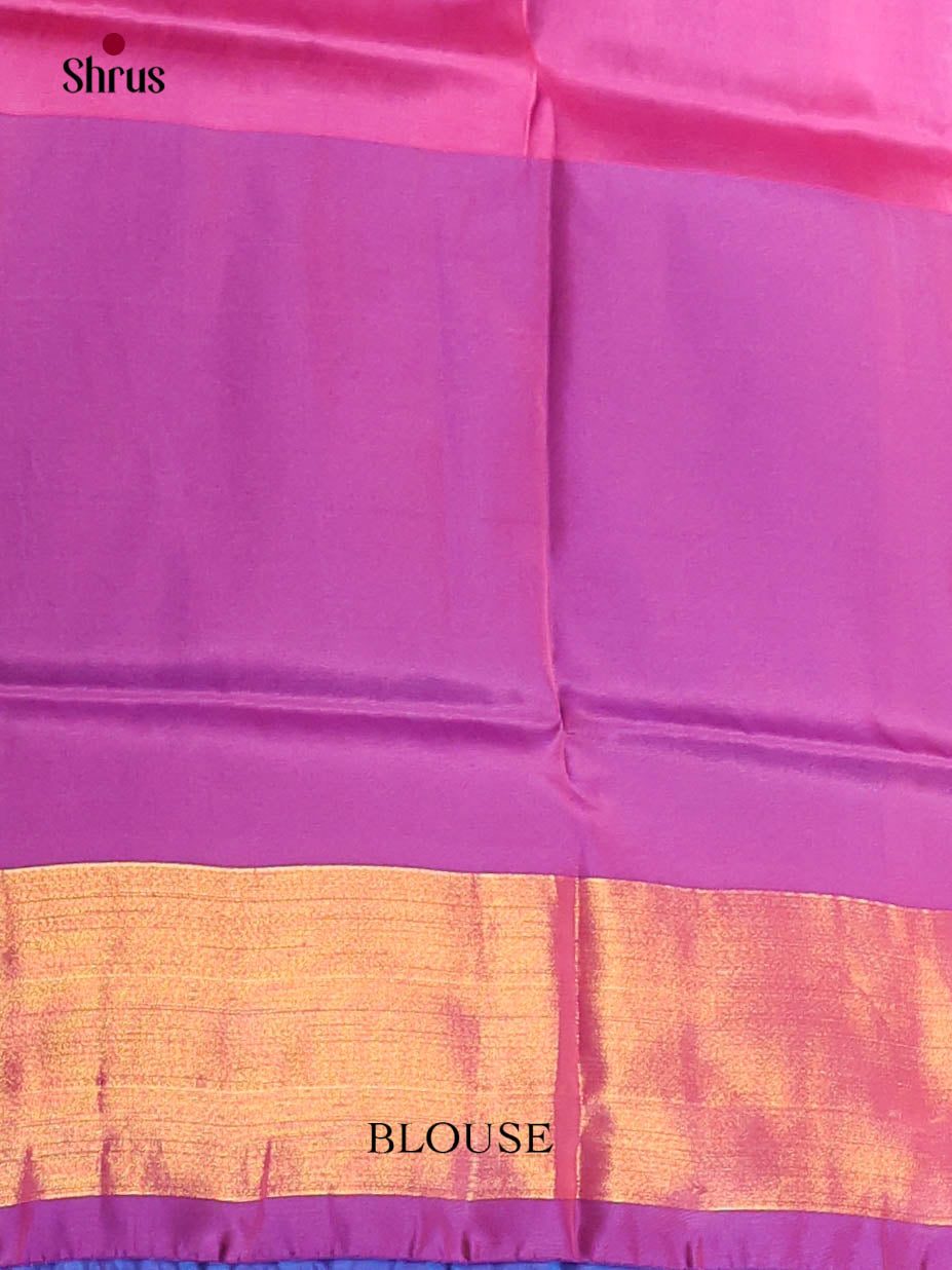 Blue & Purple - Semi uppada Saree