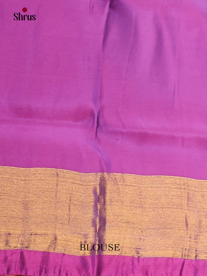 Mustard & Purple - Semi uppada Saree