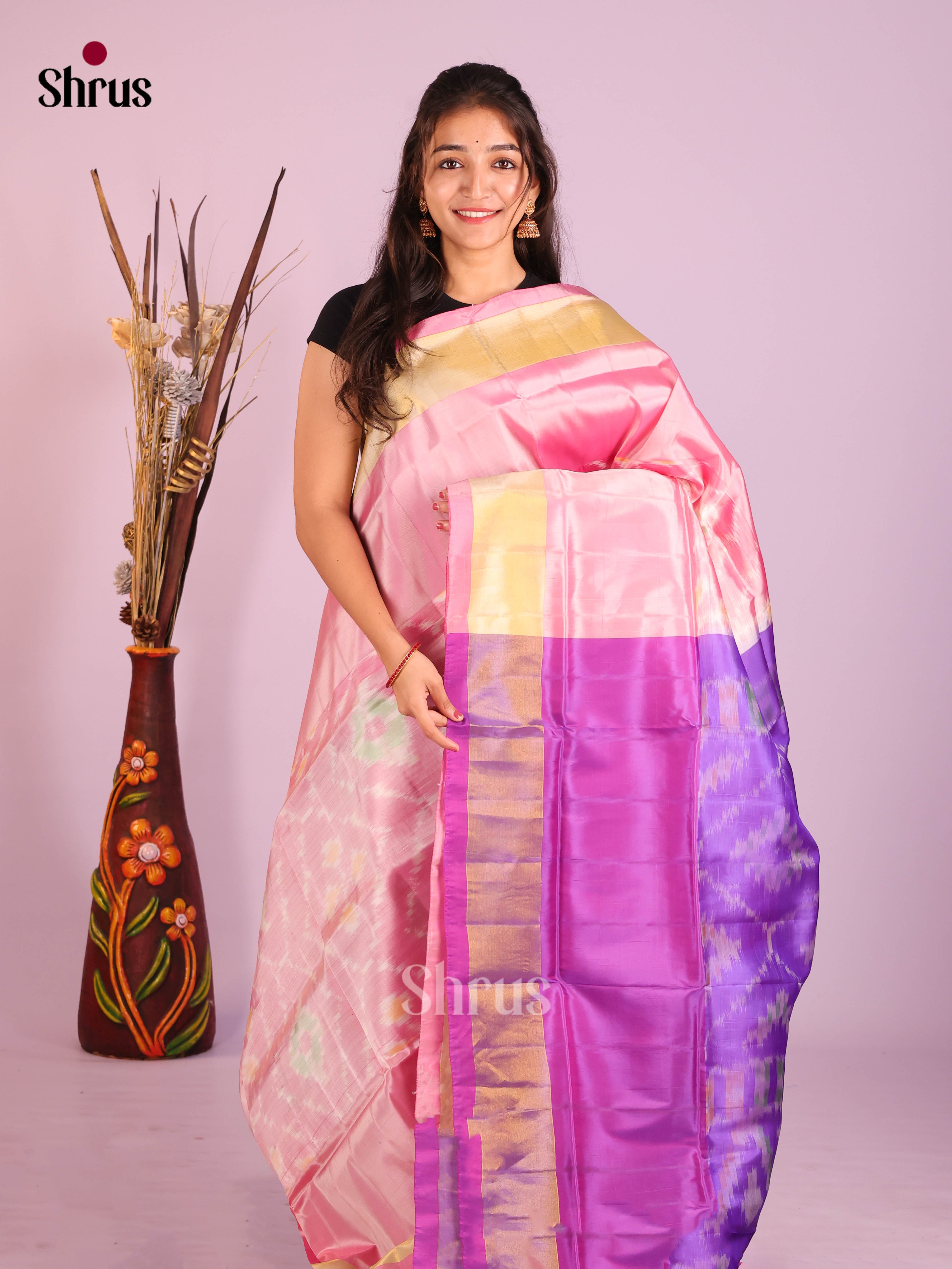 DIS19096 - Semi uppada Saree - Shop on Shrus.com