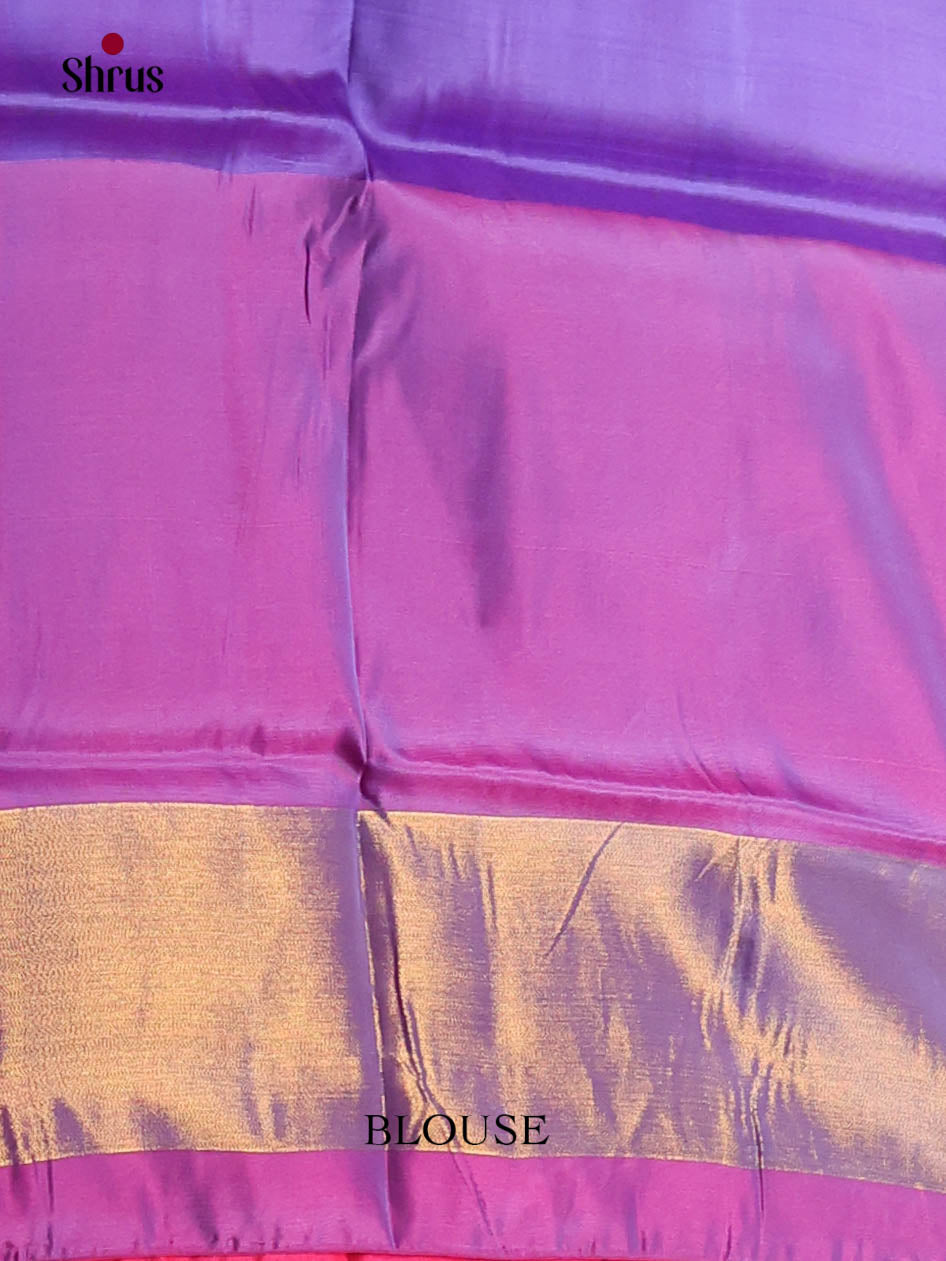 Pink & purple - Semi uppada Saree