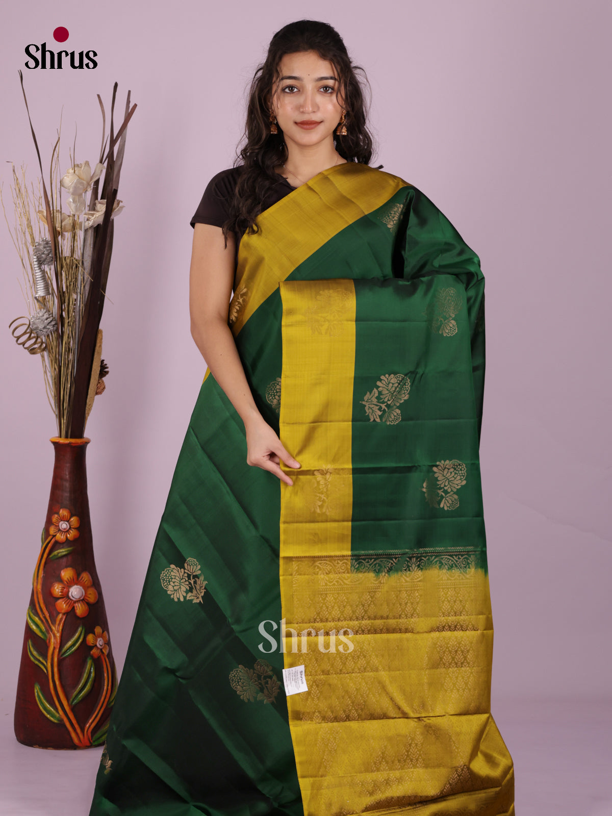 DIS19278 - Softsilk-halfpure Saree - Shop on Shrus.com