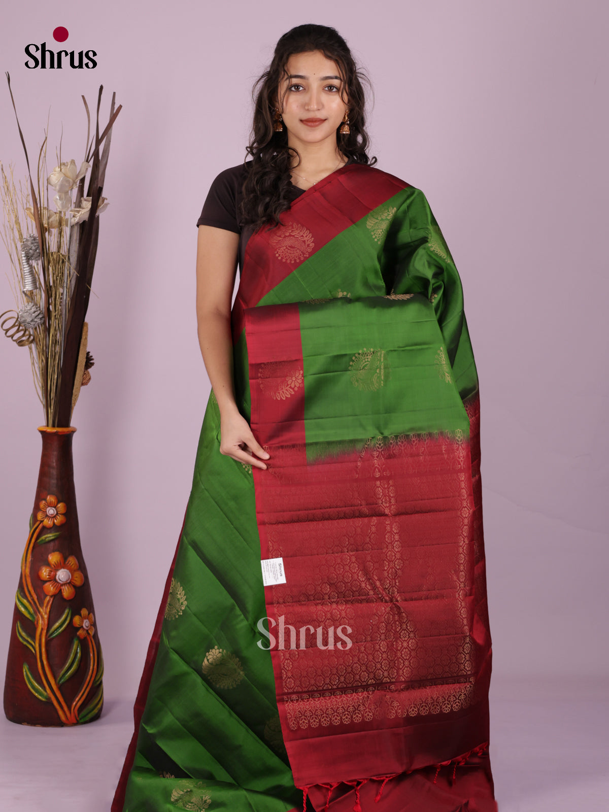 DIS19280 - Softsilk-halfpure Saree - Shop on Shrus.com