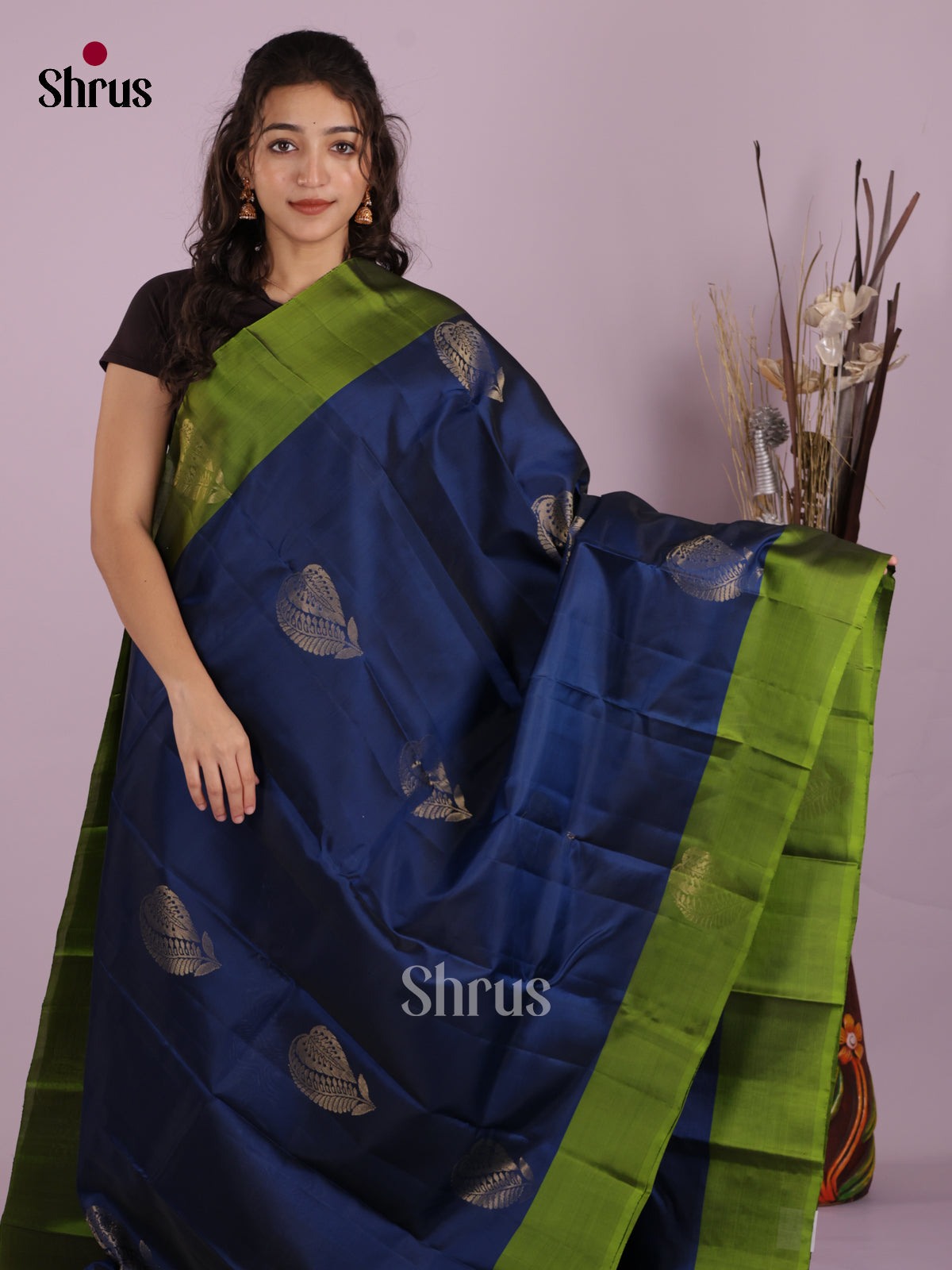 DIS19294 - Softsilk-halfpure Saree - Shop on Shrus.com