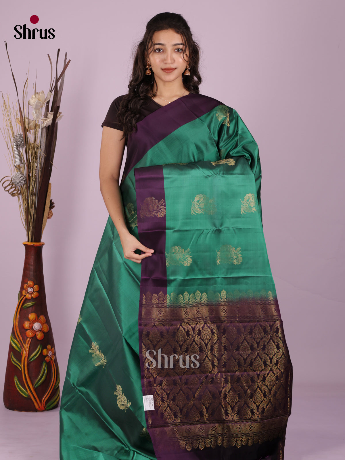 DIS19310 - Softsilk-halfpure Saree - Shop on Shrus.com