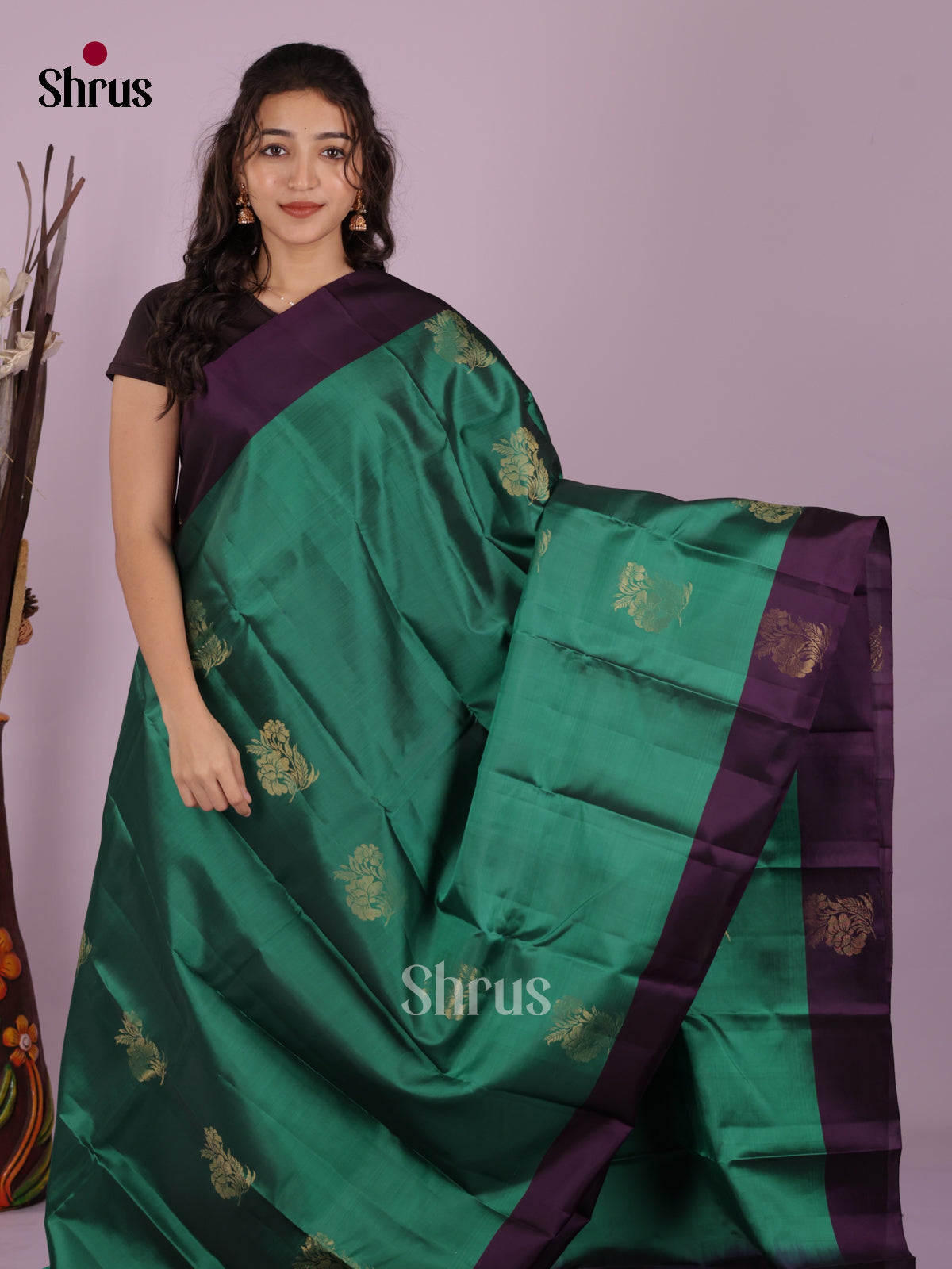 DIS19310 - Softsilk-halfpure Saree - Shop on Shrus.com