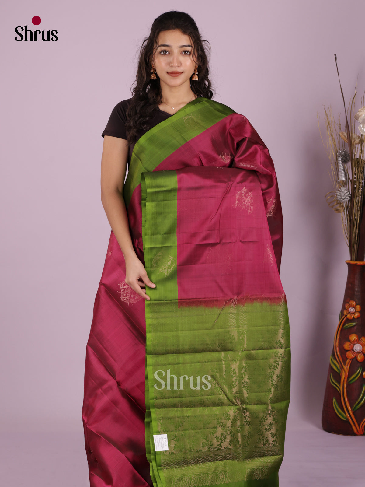 DIS19312 - Softsilk-halfpure Saree - Shop on Shrus.com