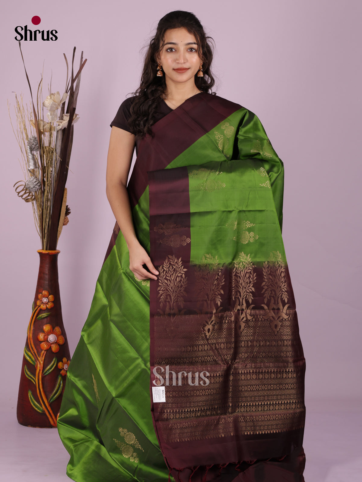 DIS19322 - Softsilk-halfpure Saree - Shop on Shrus.com