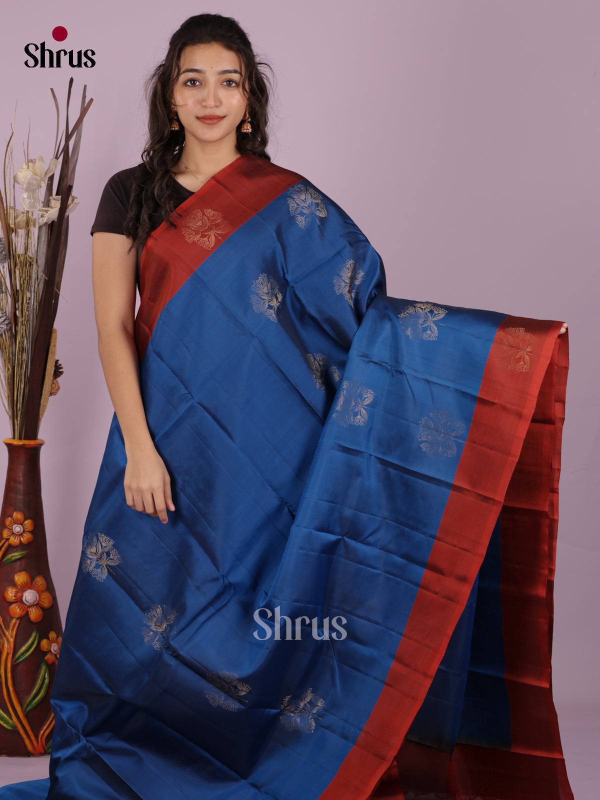 DIS19326 - Softsilk-halfpure Saree - Shop on Shrus.com