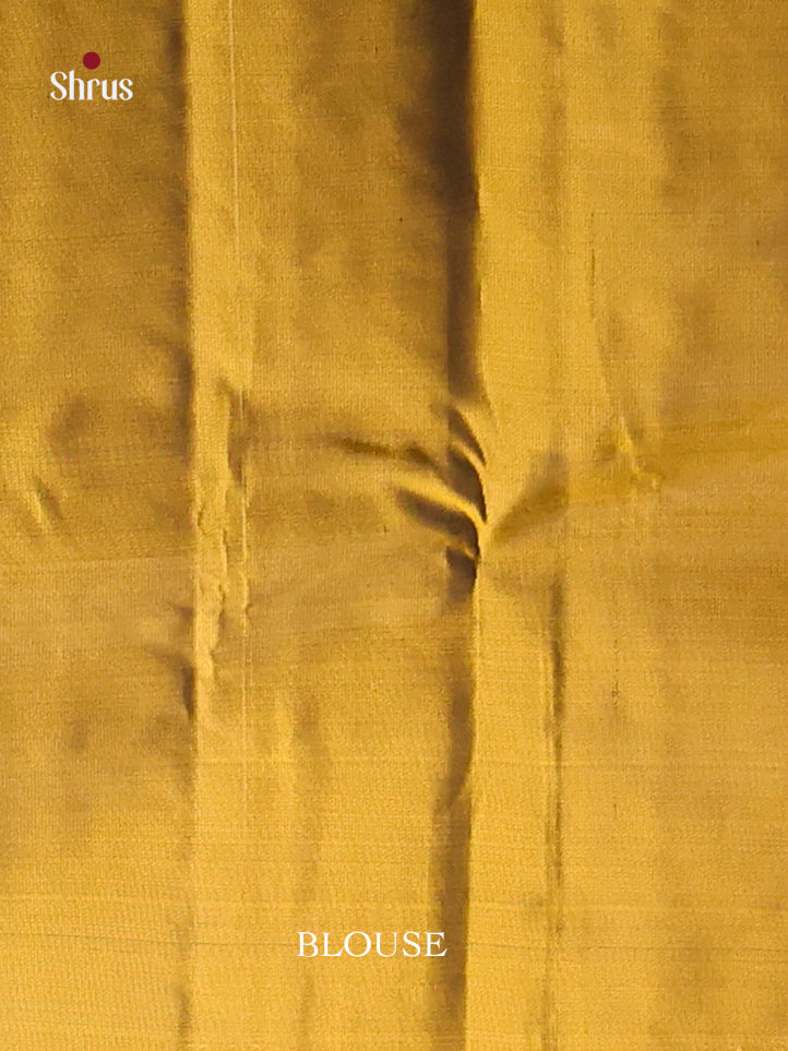 green mustard Softsilk halfpure Saree 1