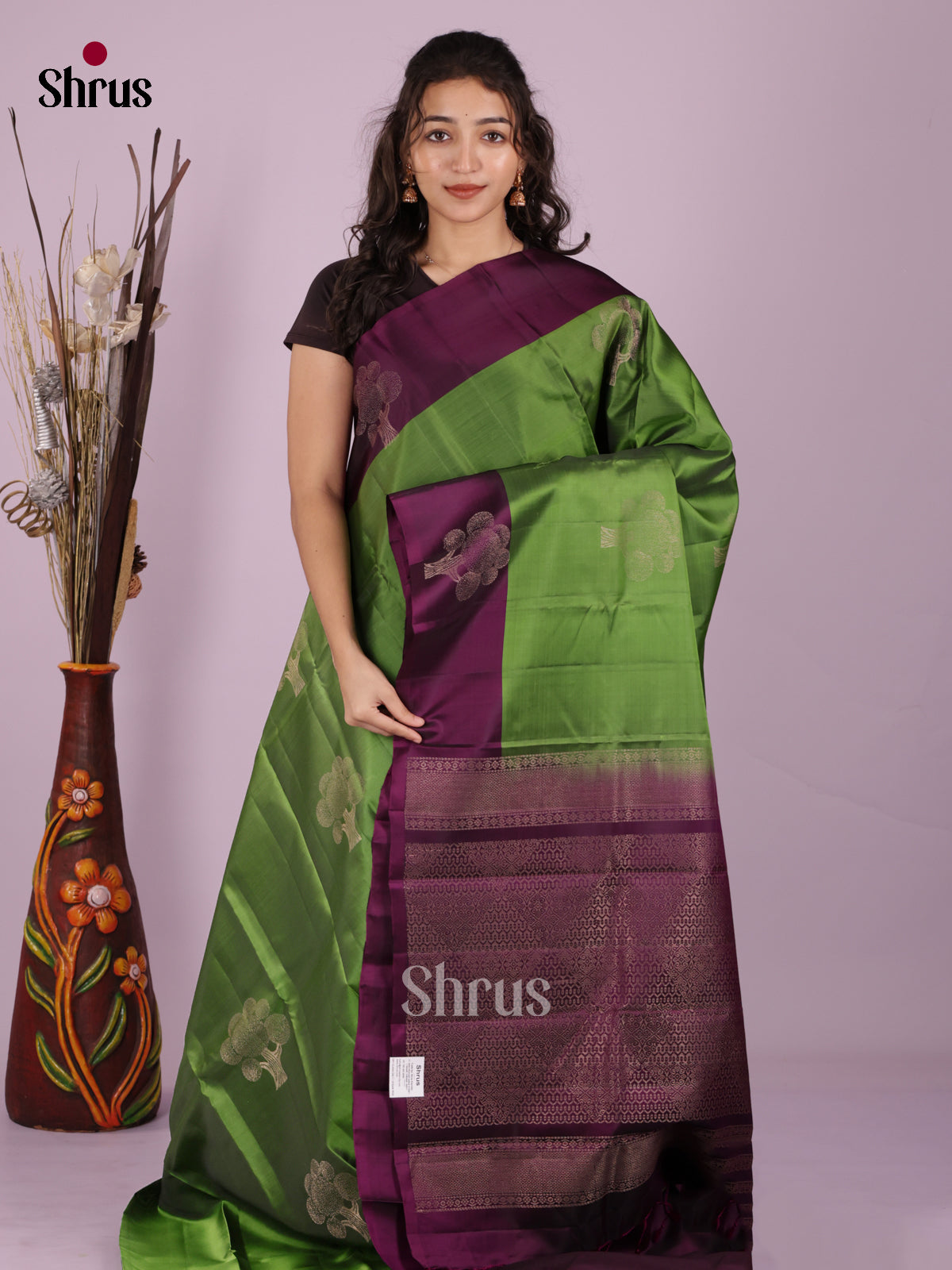 DIS19337 - Softsilk-halfpure Saree - Shop on Shrus.com